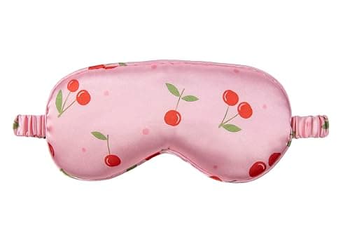 Glampton Slumber Satin Beauty Sleep Set, Cherry, 3-Piece Set with Pillowcase, Eye Mask, and Scrunchie 7