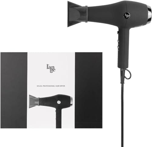 L'ANGE HAIR Soleil Professional Hair Dryer | 3 Heat Settings & 2 Airflow Settings | Cool Shot Locks-in Style | Professional Length Cord | Best Lightweight Hair for Smooth Blowouts (Black) 5