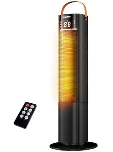 Space Heaters Indoor Use, 26" 12ft/s Electric Heater with Remote, 1500W Electric Heaters with 75°Oscillation, 1-12H Timer, PTC Electric Heater for Large Room, Bedroom Home Office1