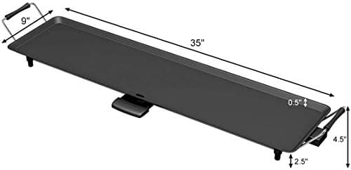 HAPPYGRILL Electric Griddle Teppanyaki Grill, Nonstick Countertop Griddle with Adjustable Temperature, 35" Barbecue Grill Cooking Plates for Indoor Outdoor Patio Camping 8