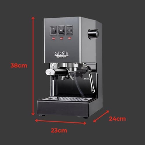 Gaggia RI9380/51 Classic Evo Pro Espresso Machine, Industrial Grey, Small 8