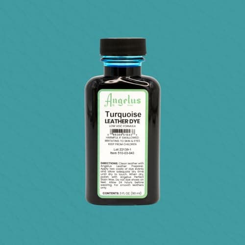 Angelus Leather Dye - Flexible Leather Dye for Shoes, Boots, Bags, Crafts, Furniture, & More 3oz, Dauber Included (Turquoise) 5