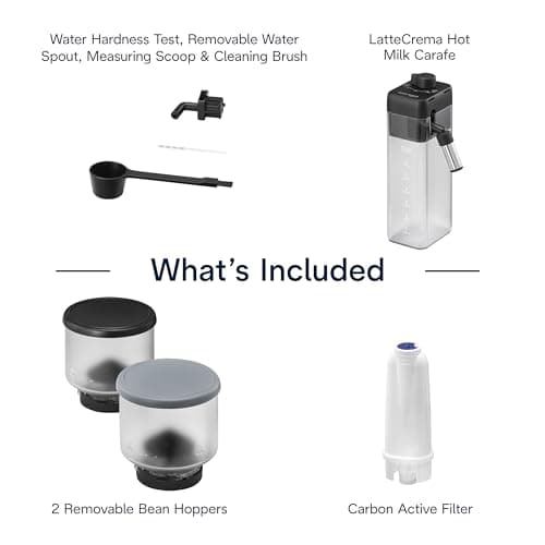 De'Longhi Rivelia Automatic Espresso Machine with Grinder & Milk Frother – All-in-One Coffee Maker, Hot & Iced Latte, Cappuccino, Bean Switch System, Burr Grinder, Compact Italian Design, Black 11