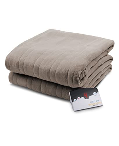 Biddeford Blankets Comfort Knit Heated Blanket with Therapeutic Heat Settings, Machine Washable, Safety Tested & Approved - Perfect for Warm, Cozy Nights, Digital Controller, Twin, Fawn