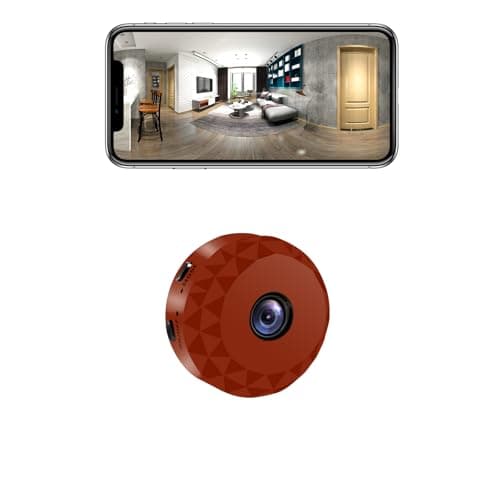 LBPFLTB Dome Camera Pet Cam 1080P HD WiFi Wireless Indoor Home Security Surveillance Camera Mini Nanny Cam with App Control Motion Detection (Copper Brown)