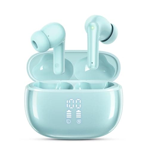 HUIFU Wireless Earbuds, Bluetooth Ear Buds Headphones with LED Charging Case, Deep Bass Stereo Sound, 40 Hours Playtime, IP7, Lightweight in-Ear Earphones for iPhone Android Sports Workout