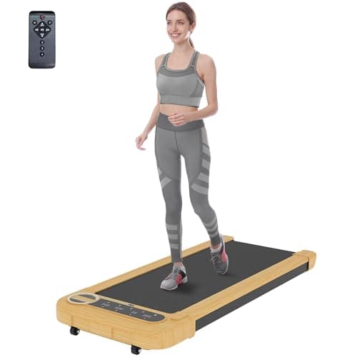 Soozier Walking Pad, Under Desk Treadmill with 17" x 43" Wide Belt, Remote Control, Bluetooth Speaker, Wheels and LED Display, Quiet 2.5HP Walking Machine for Home Gym Office, Installation-Free