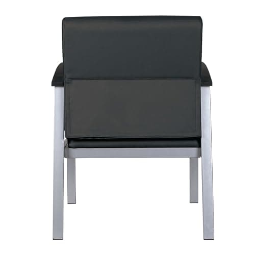 Alera Alera metaLounge Series Mid-Back Guest Chair, 24.6" x 26.96" x 33.46", Black Seat, Black Back, Silver Base 10