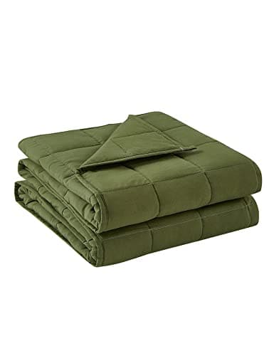 BB BLINBLIN Weighted Blanket Heavy Blanket for Cool & Restful Sleep, Premium Soft Material and Glass Beads (Veridian Green, 48''x72'' 20lbs), Suit for One Person(~190lb) Use on Twin/Full Bed