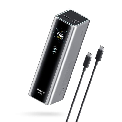 CUKTECH 15 Ultra Power Bank for Laptop, 20,000mAh 140W Portable Charger, Smart Display, External Battery for Outdoor Work and Travel, for iPhone 16/15, MacBook, Samsung, and More (Flight-Approved)