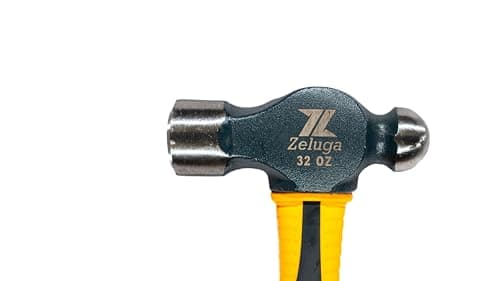 Zeluga 25-357 5 Piece Pro Ball Peen Hammer Set with 5G Fiberglass Handle, Multi-functional Ball Pein Hammer Handle Tool for Metalworking, Forged Steel Construction & Anti-slip handle 5