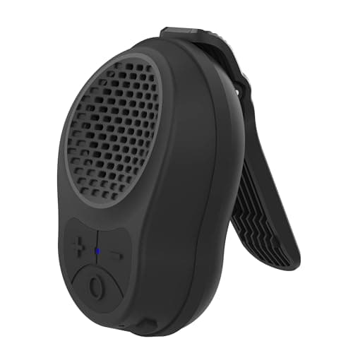 SOFAMIRI Wearable Bluetooth Speaker Clip On, Small Portable Speaker, Waterproof Bluetooth Mini Speaker with Microphone for Workout Running Up to 24H Playtime(Black+Black)