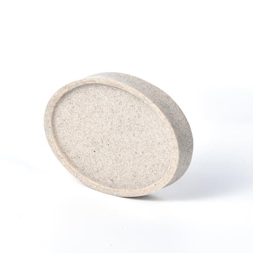 IMEEA Soap Dish Resin Soap Tray Soap Holder Sponge Hand Soap Dish Holder for Bathroom Shower Kitchen Sink Counter (Beige) 8