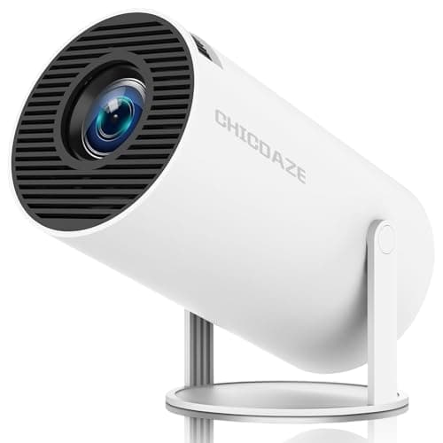 Mini Projector, HY300 PRO Portable Projector, Smart Projector Support 4K 1080P with Dual-Band WIFI6 5G Wireless 5.4 Bluetooth, 200 ANSI, Auto Keystone Correction, 35"-130" Screen Video Projector