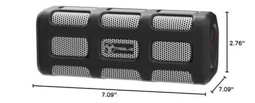 TREBLAB Ultra-Rugged Bluetooth Speaker, Durable Shockproof Body, Waterproof, 20W Portable Outdoor Stereo Speaker, 35H Battery, Wireless Power Bank for Hiking, Picnic, Pool, Camping, Jobsite, FX100 10