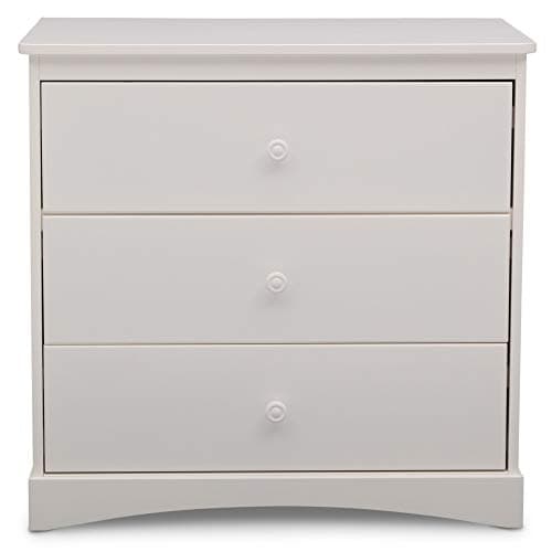 Delta Children Sutton 3 Drawer Dresser with Changing Top, White 7