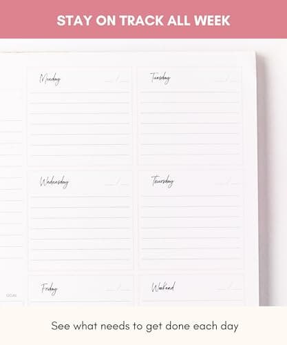 Lamare Weekly Planner Notepad – Premium Undated Weekly To Do List Notepad for School, Home & Office Day Planner, Desk To Do List Pad and Productivity Planning Pad 5
