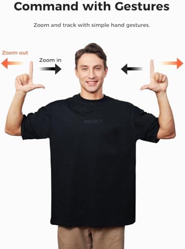 OBSBOT Tiny 2 Lite AI-Powered 4K UHD PTZ Webcam,1/2" CMOS 4X Digital Zoom AI Auto Tracking with Auto Zoom Gesture Control 2.0, LiveStream for Game/Meeting/Online Educate, W Mini Tripod 5