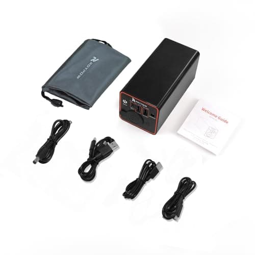 RoyPow 30W PD Portable Charger with 12V/10A Cigarette Lighter Socket, 86.58Wh USB C Laptop Power Bank, 18W QC& 12V DC External Battery Pack, Perfect for MacBook Air iPad Phone Dash Cam or Camping 9