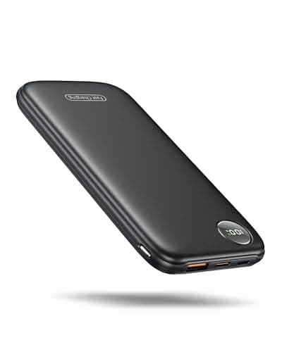 Power Bank Fast Charging 12V/4.5A, Ultra Slim Portable Charger USB C 10000mAh, Travel Powerbank for iPhone 11 12 13 14 15 16 Samsung Google Android etc, DC Lightweight Battery Pack Ricarica Rapida