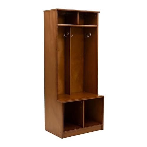 Little Partners Locker Cabinet Cubby Organizer, Learn 'N Store Wooden Classroom Cubbies Compartment Lockers for Storage of Toddlers and Kids Coats, Equipment, Backpacks (Espresso)