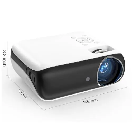 Outdoor movie projector, native 1080P full HD, Bluetooth 5.1, HiFi speaker, 200-inch screen, compatible with laptops, smartphones, Xbox, PS5, suitable for home and bedroom 6