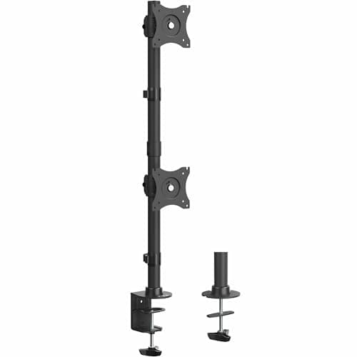 VIVO Dual Monitor Desk Mount Stand with Height Adjustment and VESA Plates for 2 LCD Ultrawide Screens up to 34 inches, Stacked Array, STAND-V002R