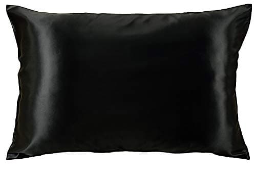 Celestial Silk 100% Silk Pillowcase for Hair Zippered Luxury 25 Momme Mulberry Silk King Black