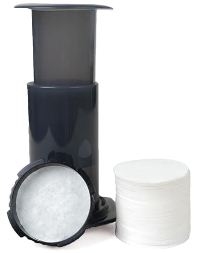 Bake Choice 500-Count Replacement Paper Filters - Round Disposable Coffee Filters Paper Compatible with Aeropress Coffee Makers for Brewing Tea and Coffee