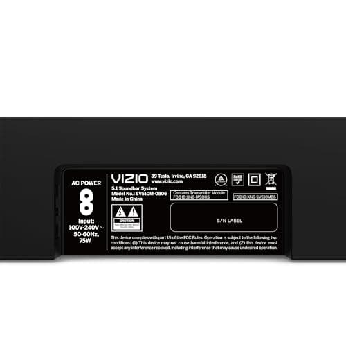 VIZIO 5.1 Soundbar SE, Wireless Subwoofer, Surround Sound w/Dolby Atmos & DTS:X, Bluetooth Speaker, QuickFit™ Compatible – SV510X-08 (New, 2024 Model) 19