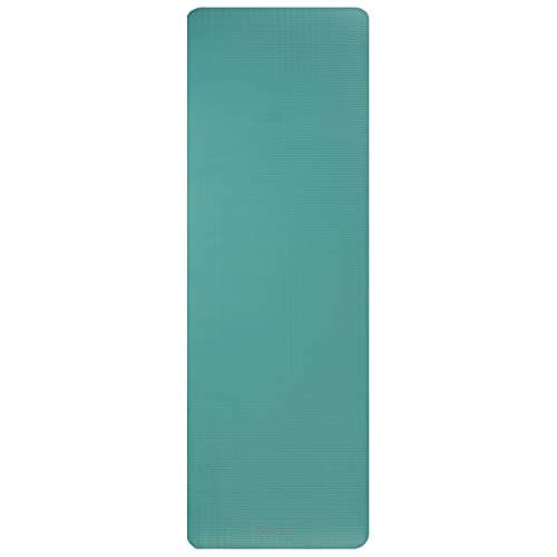 Gaiam Essentials Thick Yoga Mat Fitness & Exercise Mat With Easy-Cinch Carrier Strap, Teal, 72"L X 24"W X 2/5 Inch Thick 10