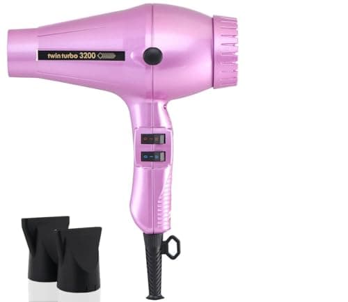 Turbo Power Twin Turbo 3200 Pink Hair Dryer Model 324 a