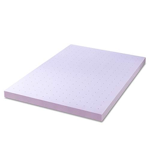 Mellow 4 Inch Ventilated Memory Foam Mattress Topper, Soothing Lavender Infusion, CertiPUR-US Certified, Queen 7