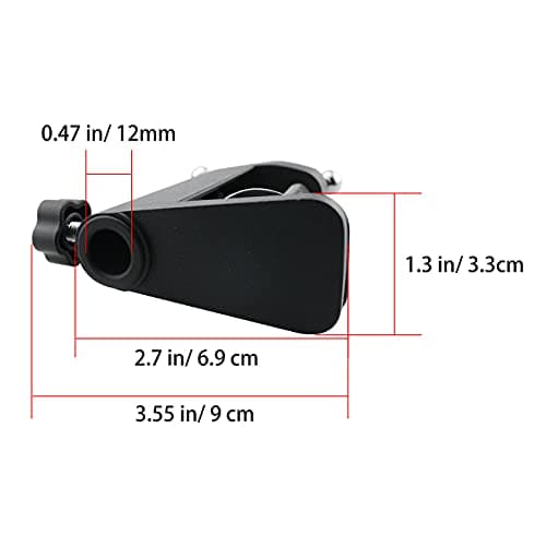 Ruiwaer Black C-Clamp Cantilever Bracket Clamp Holder Desk Lamp Clip Fittings Base Hose DIY Swing Arm Lighting Accessory Metal Clamp 2