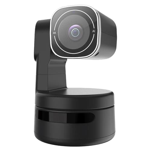 WAAWO USB C Webcam PTZ Webcam, 4K Streaming Web Camera with Folded Bracket, 3X Digital Zoom with Remote Control, One Click Mute for Privacy Protection, Works with Zoom,OBS,TikTok,YouTube,etc