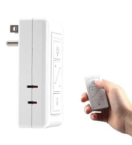 Smart Plug-in Dimmer, Wireless Dimmer Plug with Remote for Indoor Home Lighting, Digital Light Switch for Lamp Compatible with Alexa, for Dimmable LED/CFL Lights and Incandescent/Halogen