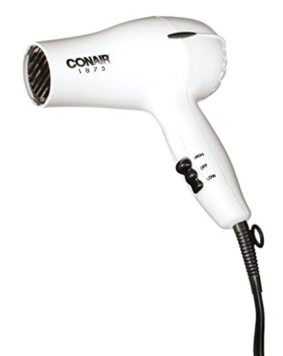 Conair Hair Dryer, 1875W Mid-Size Blow Dryer, White