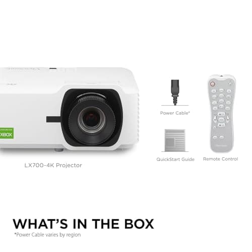 ViewSonic LX700-4K UHD 3500 Lumens Laser Projector Designed for Xbox with 4.2ms Response Time, 240Hz Refresh Rate, 1.36x Optical Zoom, Dual HDMI, and HDR/HLD Support 9