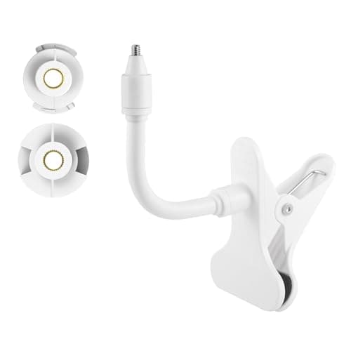 Flexible Baby Monitor Clip Clamp Mount Holder for HelloBaby HB65/HB40/HB6550/HB66/HB248/HB6339/HB6550 Pro, ANMEATE SM935E/SM650/Bonoch/ChildsFarm Baby Monitor, Long Gooseneck Arm, No Tools Needed