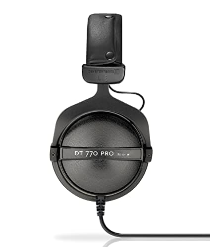beyerdynamic DT 770 PRO 80 Ohm Over-Ear Studio Headphones in Gray. Enclosed Design, Wired for Professional Recording and Monitoring