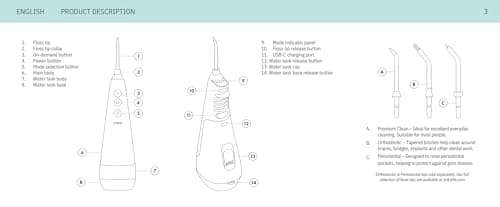 Ordo Water Flossers for Teeth, Cordless IPX7 Waterproof Oral Irrigator, 3 Pressure Settings, Portable, Rechargeable Electric Sonic Flosser, Dental Professional Recommended, Pearl Violet 8