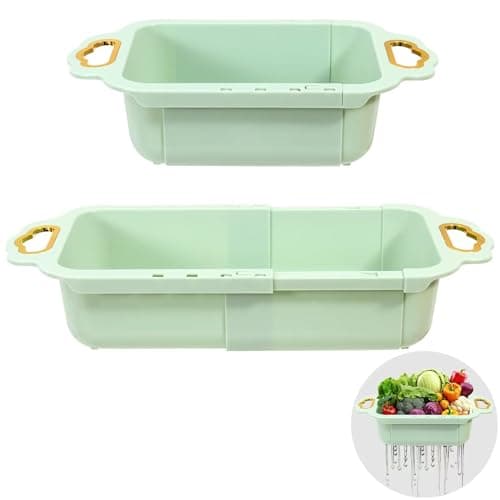 Over the Sink Colander and Extendable Colander Extendable for Kitchen
