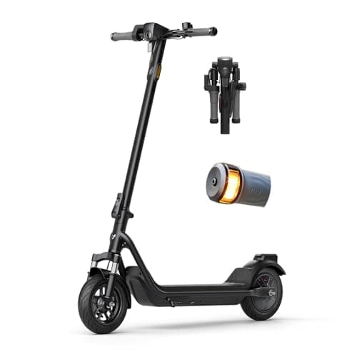 NIU Electric Scooter Adults - 100F E Scooter w/Suspension, Add. Foldable Handlebar and Turn Signals, 600W Peak Power, 18 Miles Max Range, 17.4 MPH, Lightweight Escooter for Commute