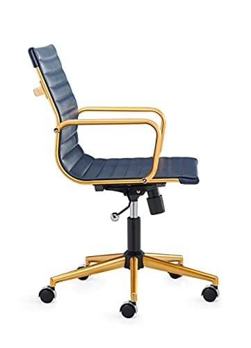 Hioryllks Blue Gold Office Chair - Modern Ergonomic Desk Chair (3011) 6