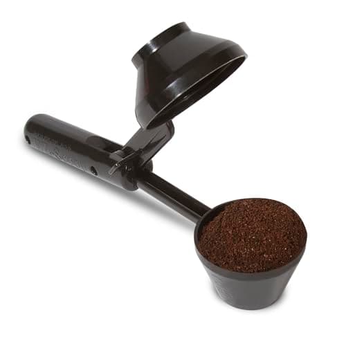 Perfect Pod EZ-Scoop Coffee Scooper & Funnel for Reusable K Cup Refillable Coffee Pods, 2 Tablespoon Capacity Black