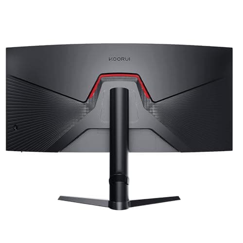 KOORUI 34 inch ultrawide Curved Monitor Gaming Monitor 165hz 1ms HDR400 WQHD (3440X1440) 21:9 R1000 DCI-P3 90% Color Gamut FreeSync Borderless Design Eye Cared 7