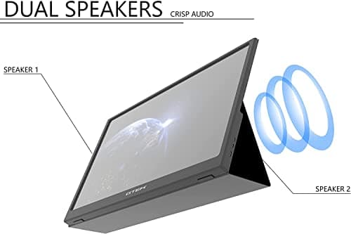GTek Portable Monitor 15.8 Inch IPS Full HD 1920 x 1080P Screen with Speaker, Second Dual Computer Display, Wider Than 15.6 Inch, External Travel Monitor for MacBook Laptop PC, Includes Smart Cover 5