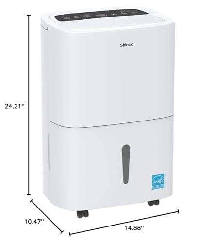 Shinco 7,000 Sq.Ft Energy Star Dehumidifier with Pump and WIFI, Ideal for Large Industrial Rooms and Home Basements, Efficient Moisture Removal and Humidity Control, 1.85 Gallons Water Tank 10