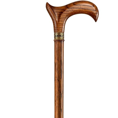 Asterom Walking Cane - Ergonomic Wooden, Cane for Women & Men - Walking Sticks for Seniors, Unique, Wood (Caramel, 36 Inches) 6