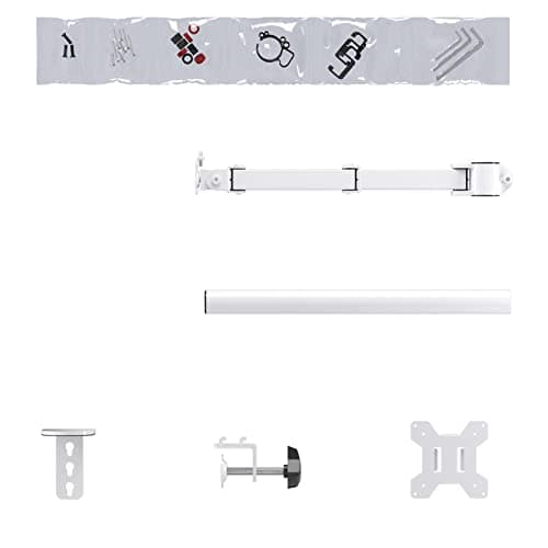 Suptek Single Monitor Arm Desk Mount Fully Adjustable Monitor Stand for 1 / One Screen up to 13" to 32" Extra Tall 15.75 inch Pole,VESA 75x75mm or 100x100mm,White (MD9421W) 8